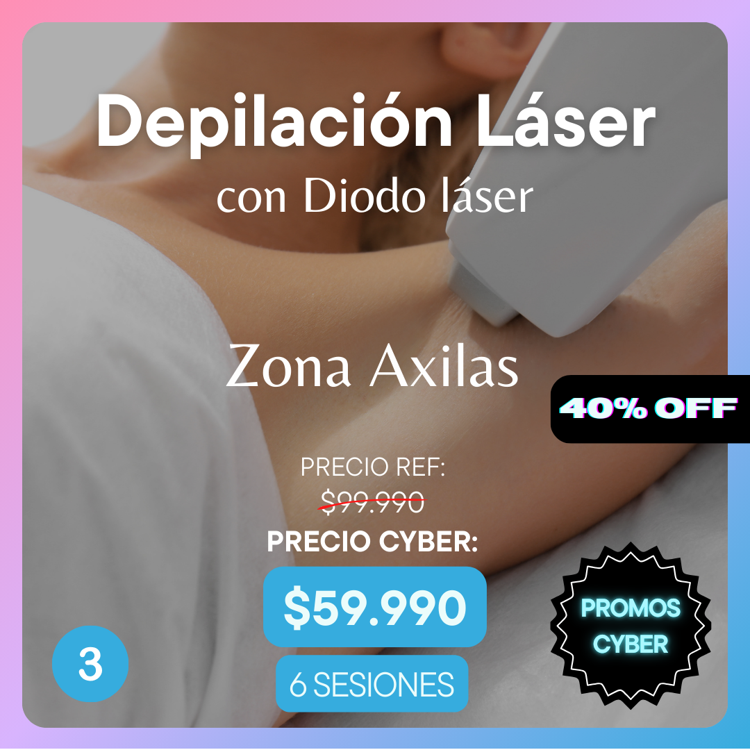 Promo Cyber Depilación Láser Zona: Axilas – Clínica Alfara