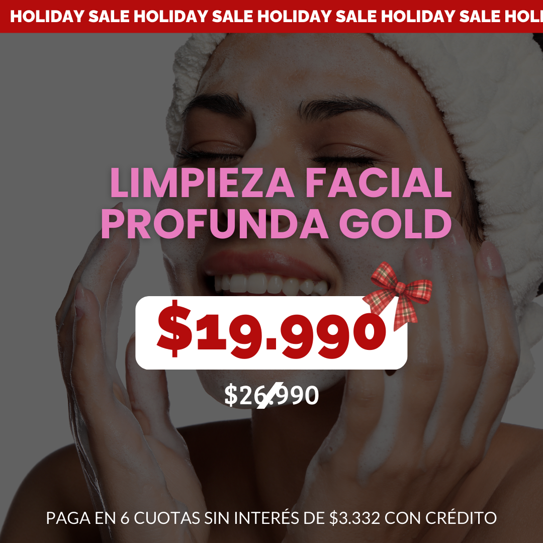 LIMPIEZA FACIAL PROFUNDA GOLD – Oferta Especial HOLIDAY