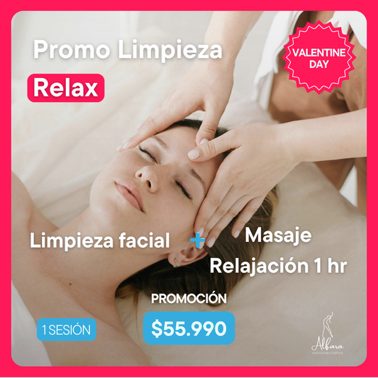 Promo Limpieza Relax - Limpieza Facial Profunda + Masaje de Relajación 1 hr (1 Sesión)