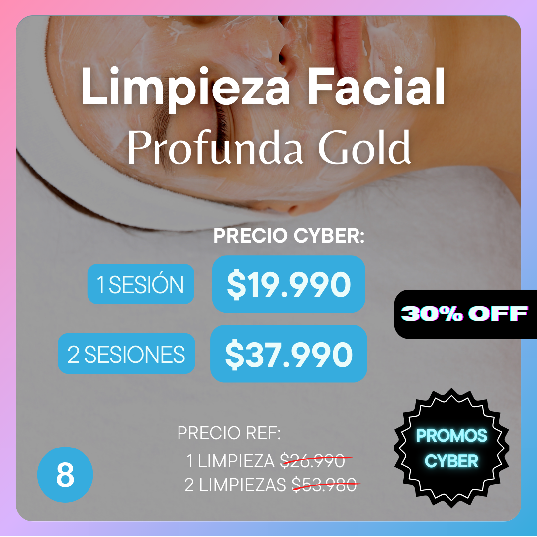 Promo Cyber 8 - Limpieza Facial Profunda Gold