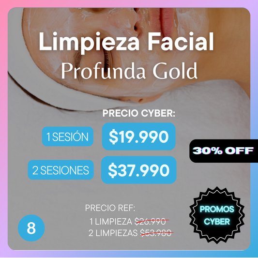 Promo Cyber 8 - Limpieza Facial Profunda Gold