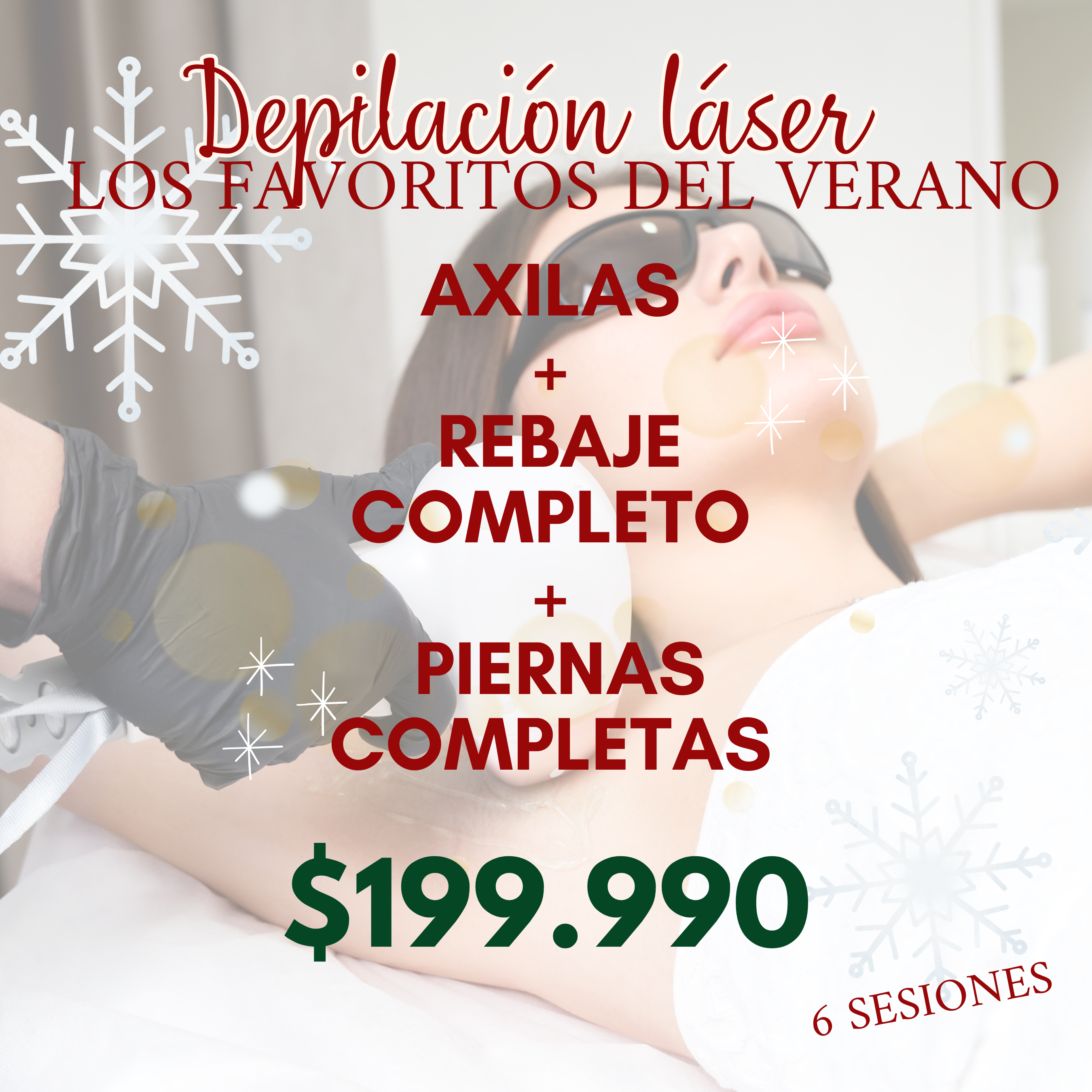 Depilación láser axilas + rebaje completo + piernas completas