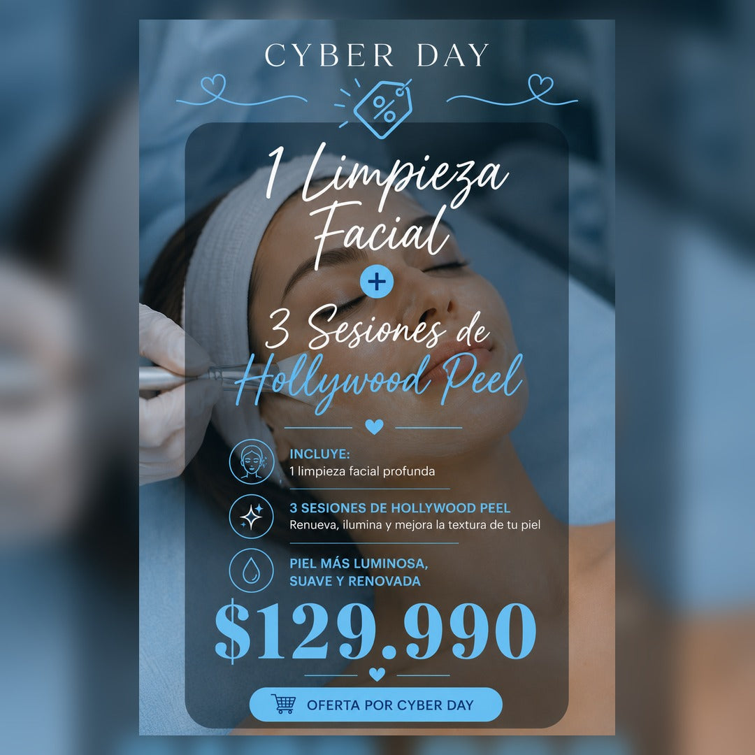 Limpieza Facial + 3xHollywood Peel - Oferta Cyber Day