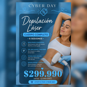 Depilación Láser - Cuerpo Completo - Oferta Cyber Day