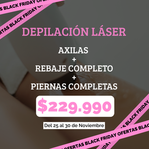 DEPILACIÓN LÁSER – Axilas + Rebaje Completo + Piernas Completas BLACK