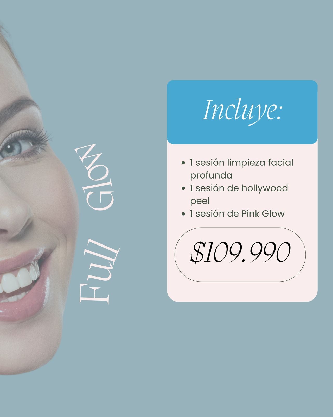 Promo Full Glow - Pink Glow + Hollywood Peel + Limpieza Facial Profunda