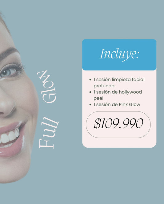 Promo Full Glow - Pink Glow + Hollywood Peel + Limpieza Facial Profunda