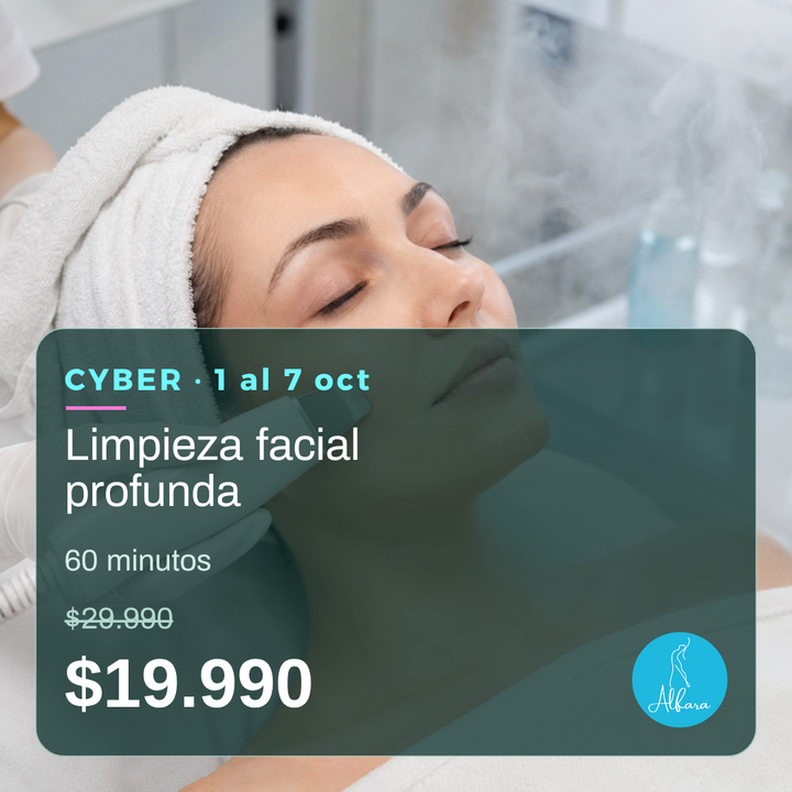 Limpieza facial profunda, precio Cyber $19.990