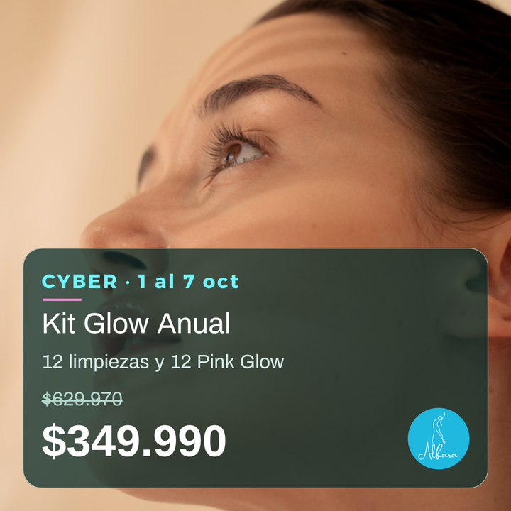 Kit Glow Anual: 12 limpiezas y 12 Pink Glow, precio Cyber $349.990