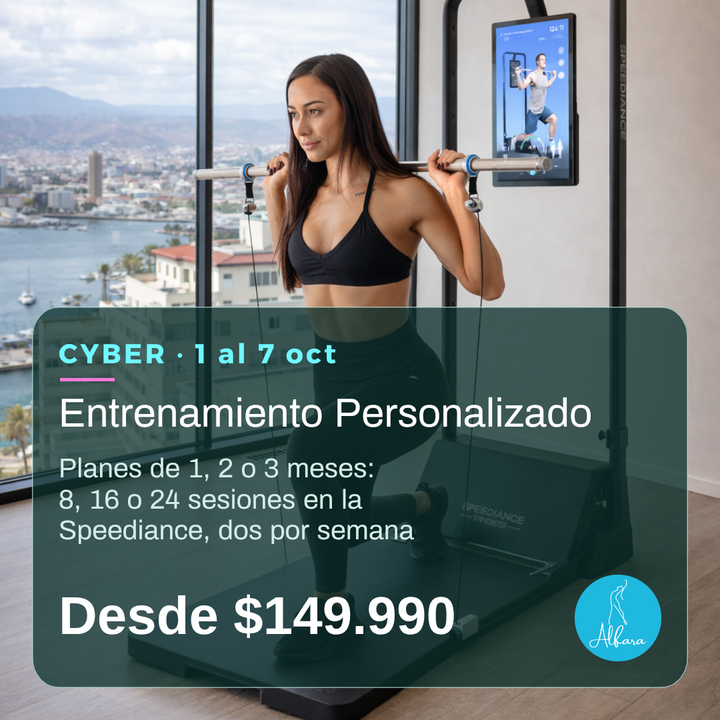 Entrenamiento Personalizado · 8, 16 o 24 sesiones en la Speediance, dos por semana · Cyber 1 al 7 oct · desde $149.990