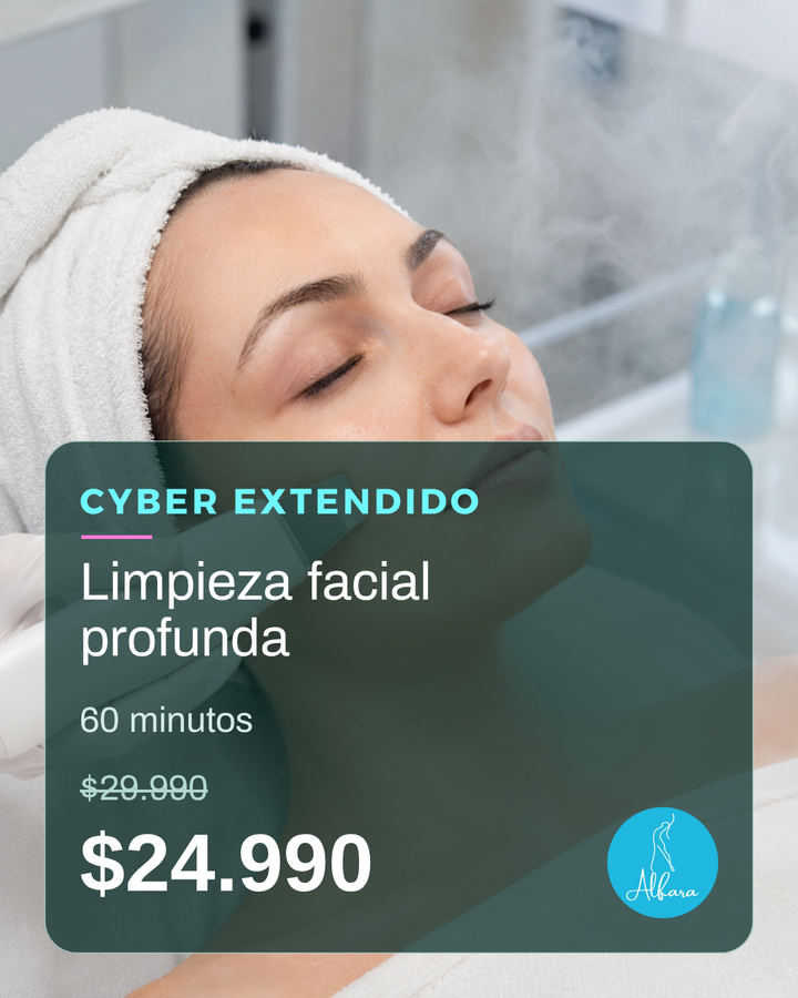 Limpieza facial profunda, 60 minutos, Cyber extendido $24.990